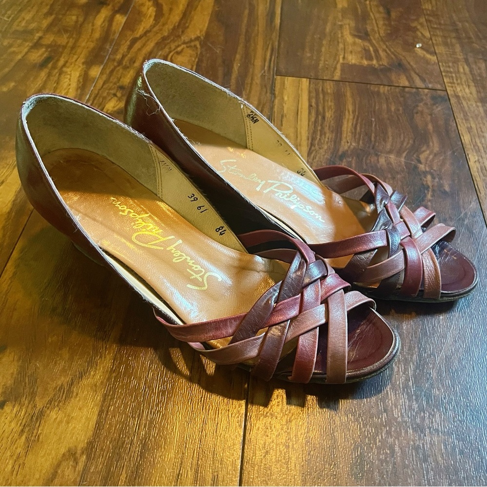 Vintage Stanley Philipson Designer Collection Braidy-II Slip-on Wedge Sandals